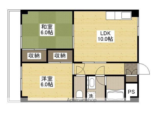 ハーシオンフルタⅡ(2LDK/2階)の間取り写真
