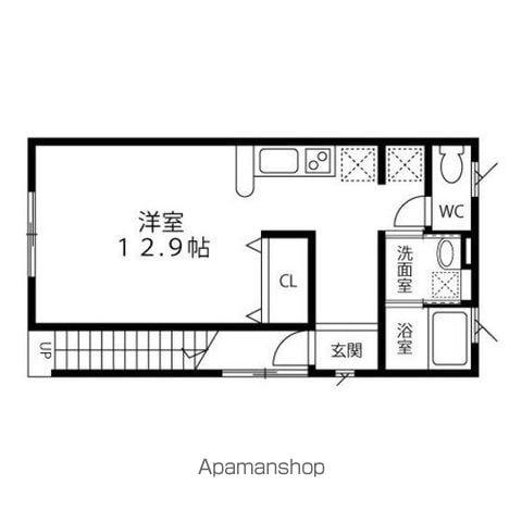クリーンパレスしかま(ワンルーム/1階)の間取り写真