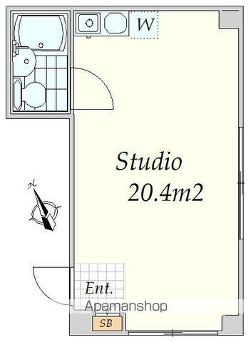 パッサージュ代々木公園(ワンルーム/5階)の間取り写真