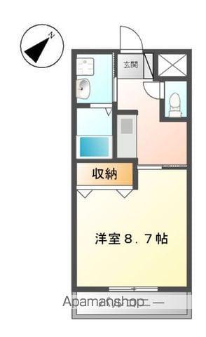 ネストかちどき橋(1K/1階)の間取り写真