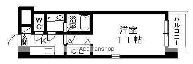 クエスト西大路(1K/3階)の間取り写真