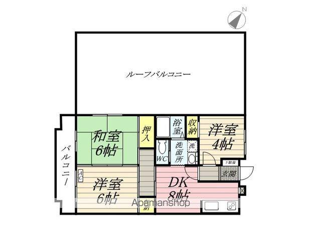 パストラル東菊名アネックス(3DK/4階)の間取り写真