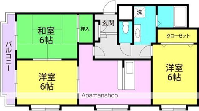 フォレスト武庫之荘2(3DK/4階)の間取り写真