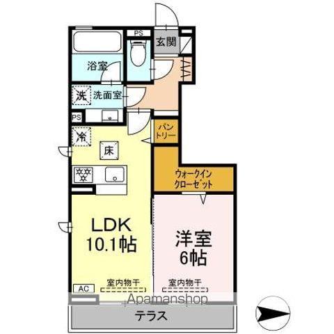 メゾン陣場(1LDK/1階)の間取り写真