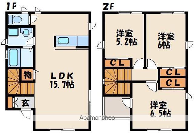 クレアモント(3LDK)の間取り写真