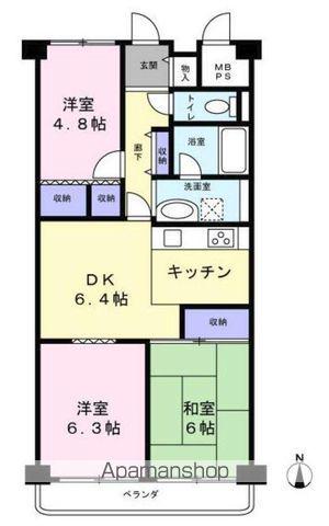 マンハイム八潮(3DK/7階)の間取り写真