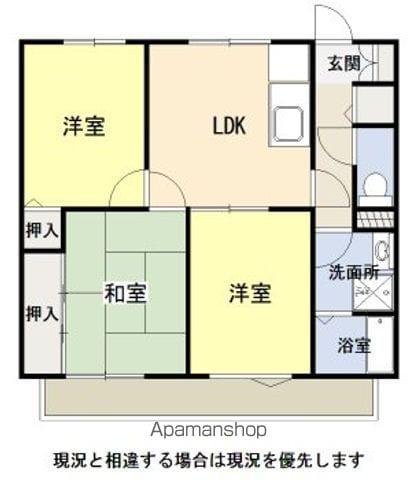 エテルノマンション(3DK/1階)の間取り写真