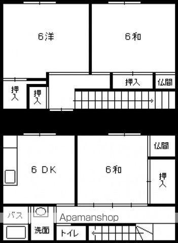 メゾネット林　Ｂ棟(3DK)の間取り写真