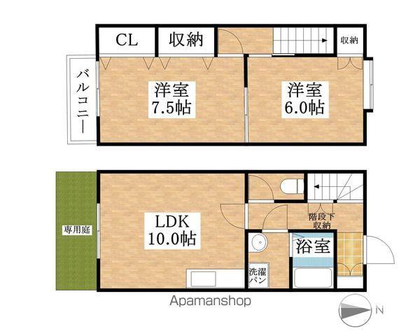 ＢＬＵＥ　ＢＥＲＲＹ　ＨＯＵＳＥ(2LDK)の間取り写真