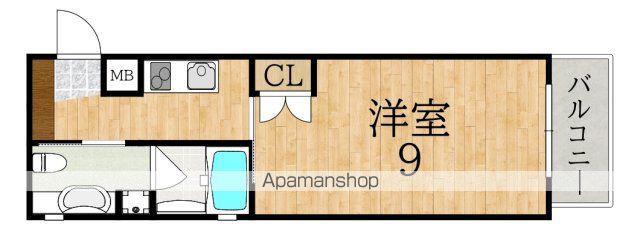 RE-SOUL奈良富雄(1K/2階)の間取り写真