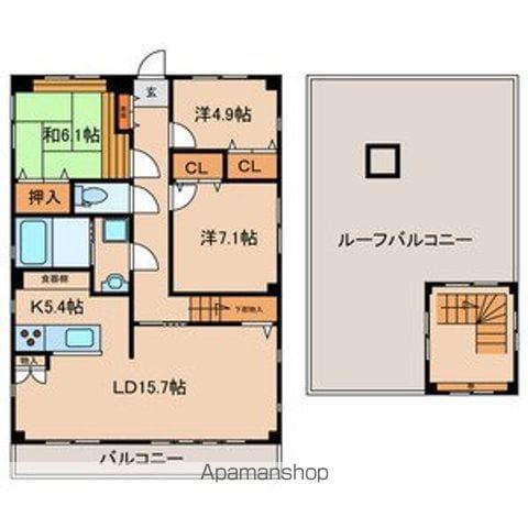 リトルズ篠崎(3SLDK/7階)の間取り写真