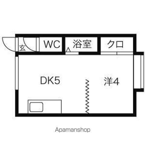 リバーサイドコート(1DK/2階)の間取り写真