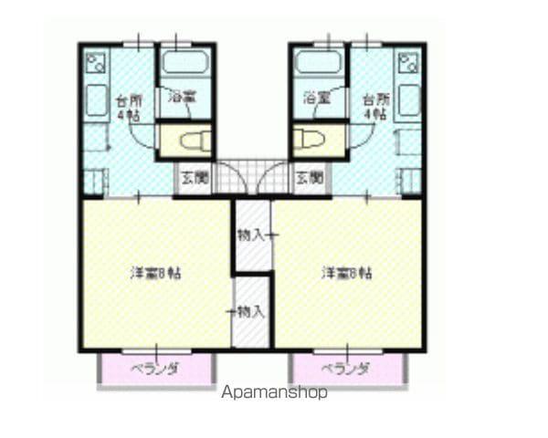 ハイツマルミ(1K/2階)の間取り写真