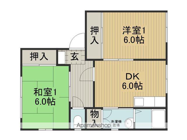 ハウゼ森C(2DK/1階)の間取り写真