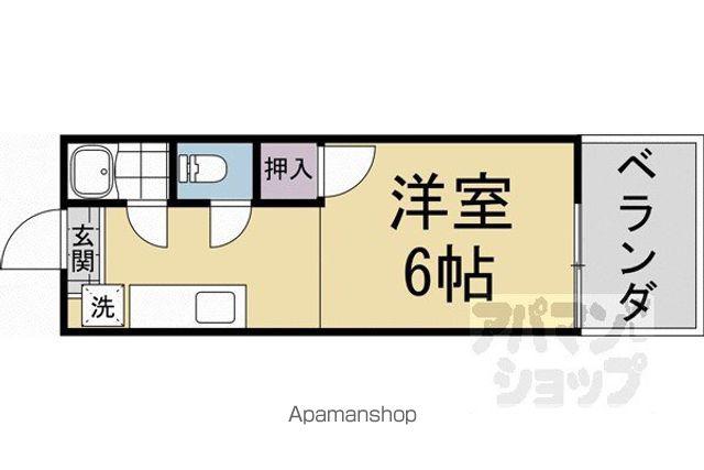 コーポヤシキ(1K/1階)の間取り写真