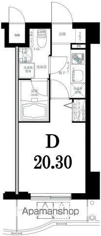 グリフィン横浜・ベイグランデ壱番館(1K/5階)の間取り写真
