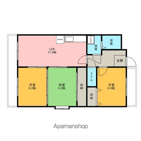 クレール・コモⅡ(3LDK/2階)の間取り写真