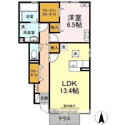 ウェルカムコートY&R A(1LDK/1階)の間取り写真
