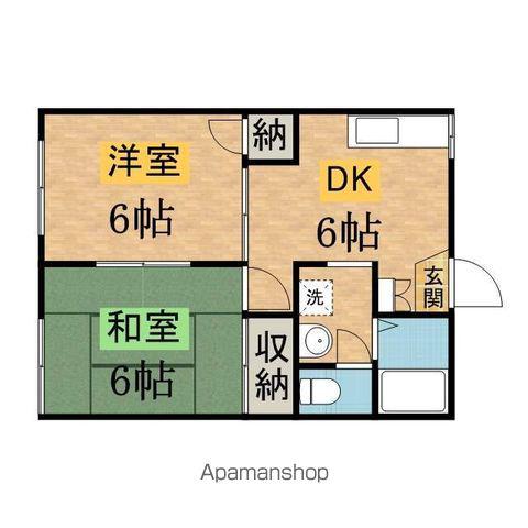 モンテ・ベルナ(2DK/1階)の間取り写真