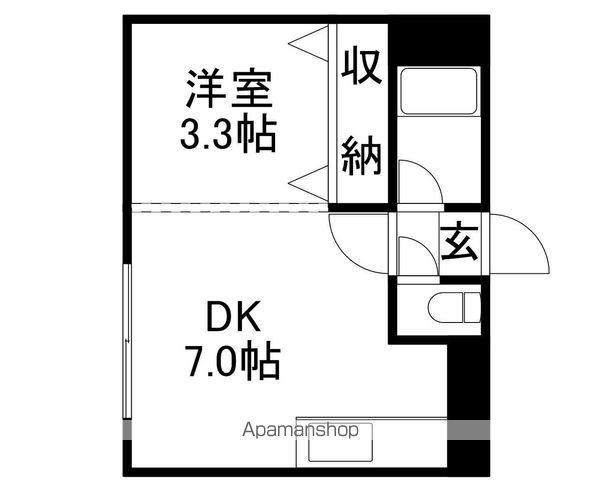 パレス・サザンクロス(1DK/2階)の間取り写真