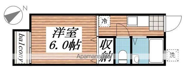 スターダスト石川(1K/2階)の間取り写真