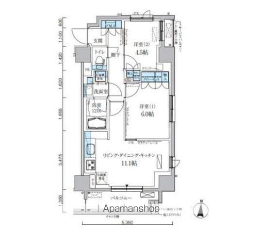 パークアクシス両国馬車通り 3階階 間取り