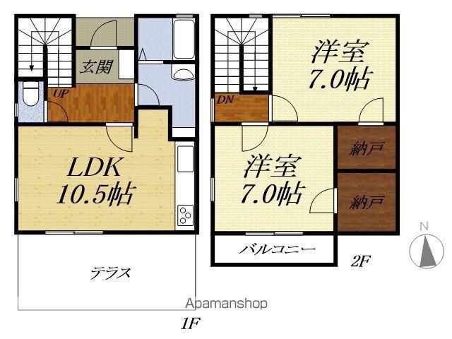 グリーンヒル新原B(2LDK)の間取り写真