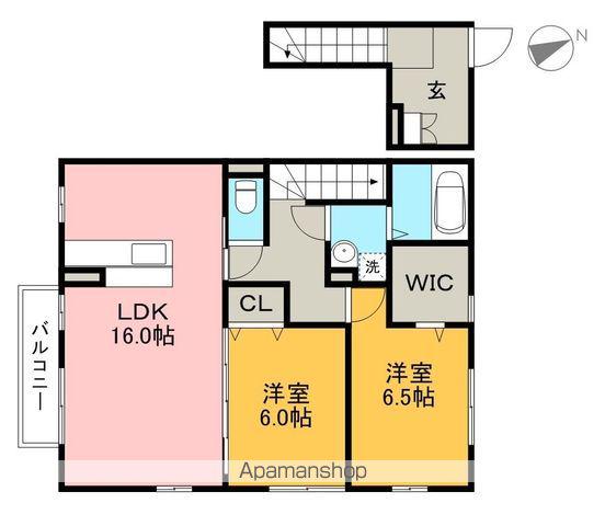 セゾンコートⅡ 秋・冬 冬(2LDK/2階)の間取り写真