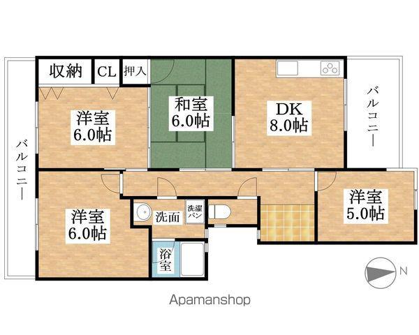 ロイヤルハイツ(4DK/3階)の間取り写真