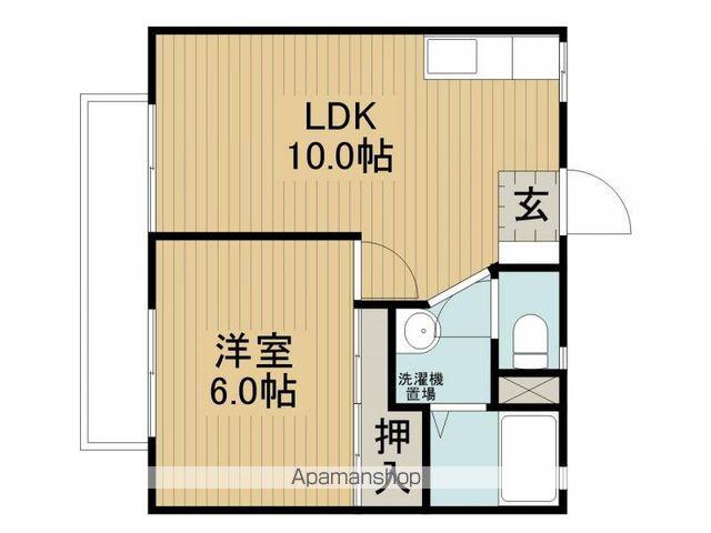 パナハイツセブンC棟(1LDK/1階)の間取り写真