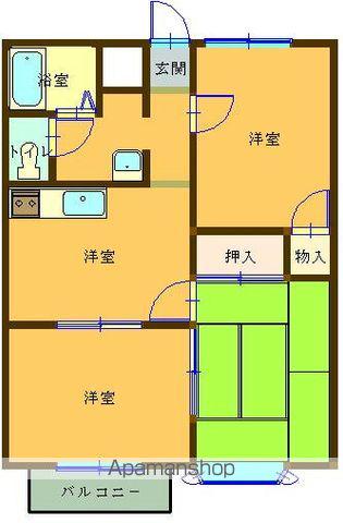 ロイヤルガーデン(3DK/1階)の間取り写真