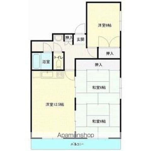 フォレストヒルズ南郷(3LDK/1階)の間取り写真