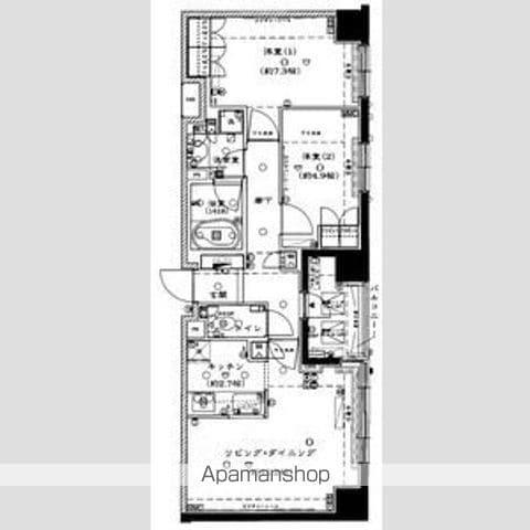 グランスイート代々木(2LDK/6階)の間取り写真