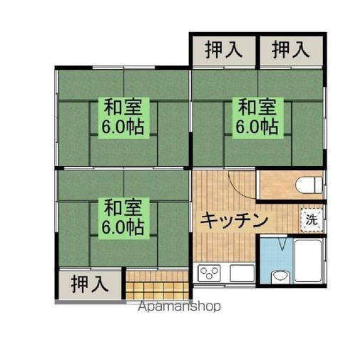 日豊本線 都城駅 バス乗車時間：10分 上の原バス停で下車 徒歩8分 1階建 築42年(3K)の間取り写真