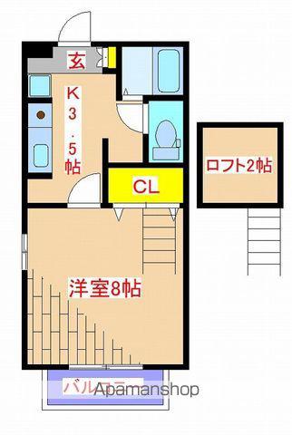 レクサスアイラ(1K/2階)の間取り写真