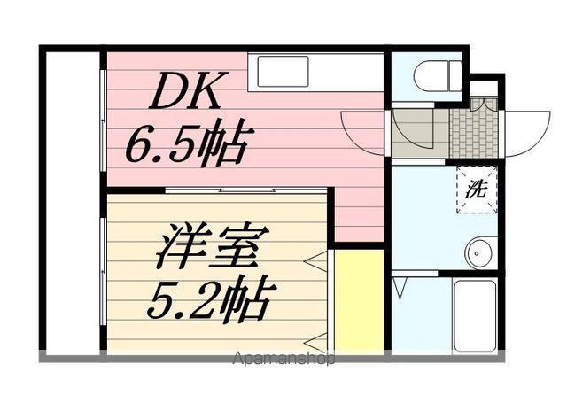 ア・ルーラ東合川(1DK/3階)の間取り写真