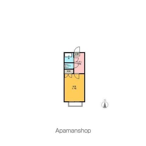 ベルトピア福島9(1K/2階)の間取り写真