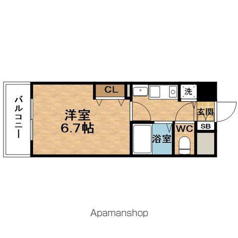 APEXTENJINBASHIⅠ(1K/7階)の間取り写真