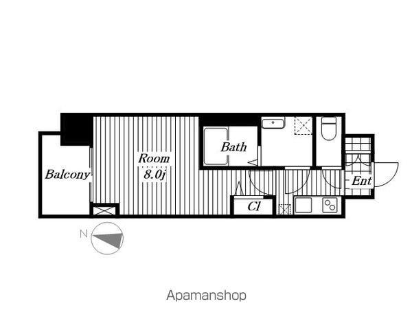 プレサンス丸の内レジデンス(ワンルーム/14階)の間取り写真