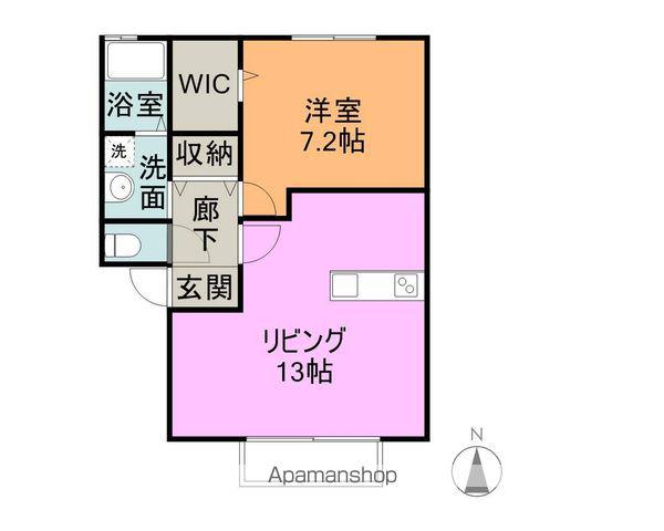 カルムコンジェI(1LDK/1階)の間取り写真
