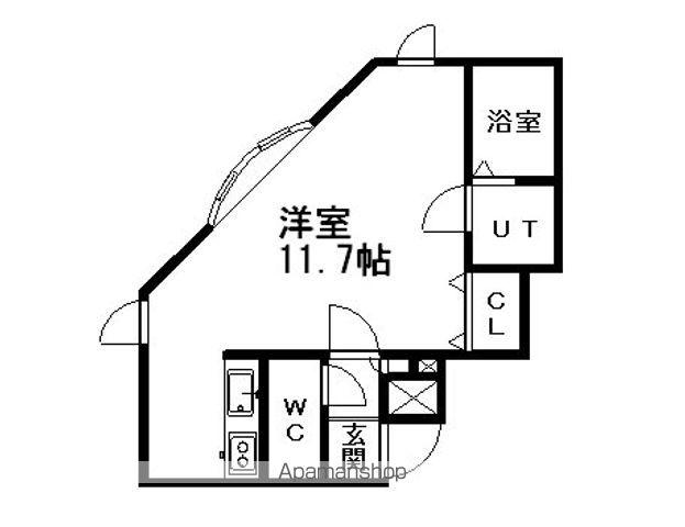 HM HOUSE 厚別(1K/2階)の間取り写真