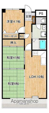ハートウイング(3LDK/2階)の間取り写真