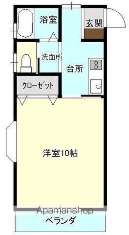 コーポみのり(1K/2階)の間取り写真