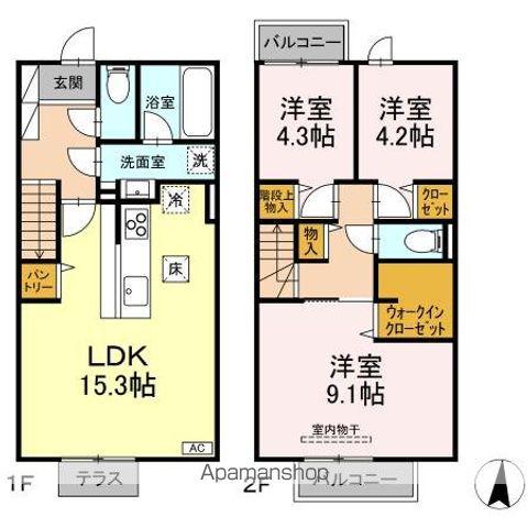 メゾン・ド・シーマ GLEE(3LDK/1階)の間取り写真
