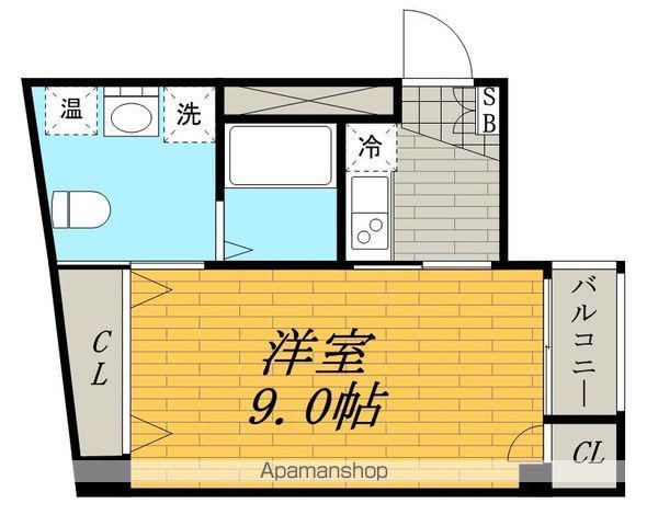 SQUARE9神崎川(1K/3階)の間取り写真