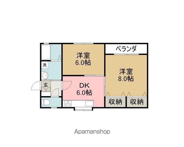 パークサイド小針(2DK/2階)の間取り写真
