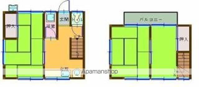 伊予鉄道郡中線 土居田駅 徒歩12分 2階建 築34年(3K)の間取り写真