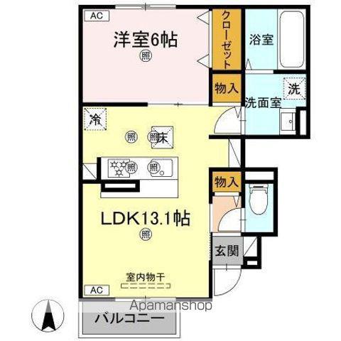 BENEⅡ(1LDK/1階)の間取り写真