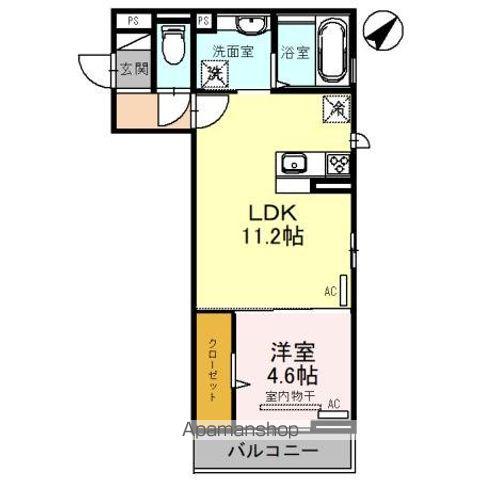 TREFLE(1LDK/3階)の間取り写真