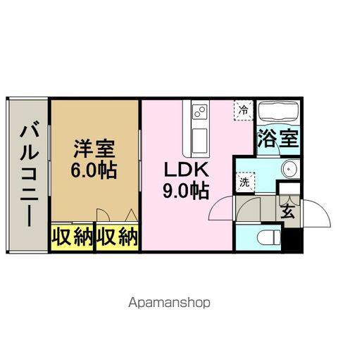 アミティエ美野島(1LDK/5階)の間取り写真